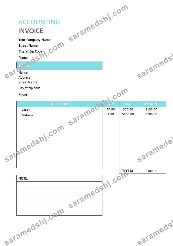 Accounting Service Invoice Template
